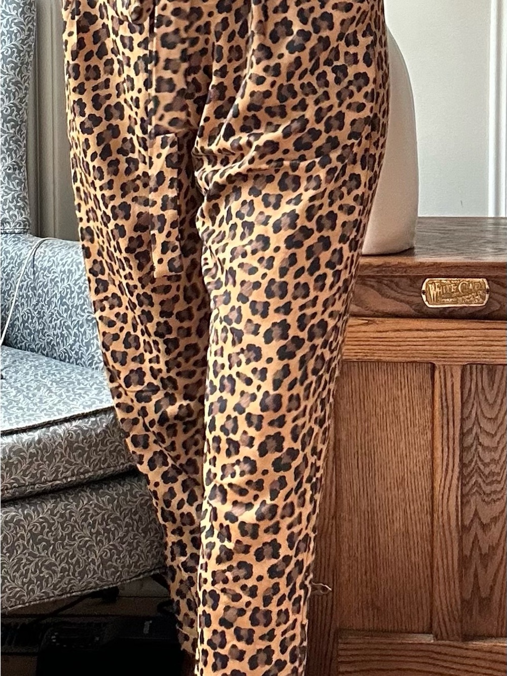 miami Leopard Print Skinny Pants in Brown and Black